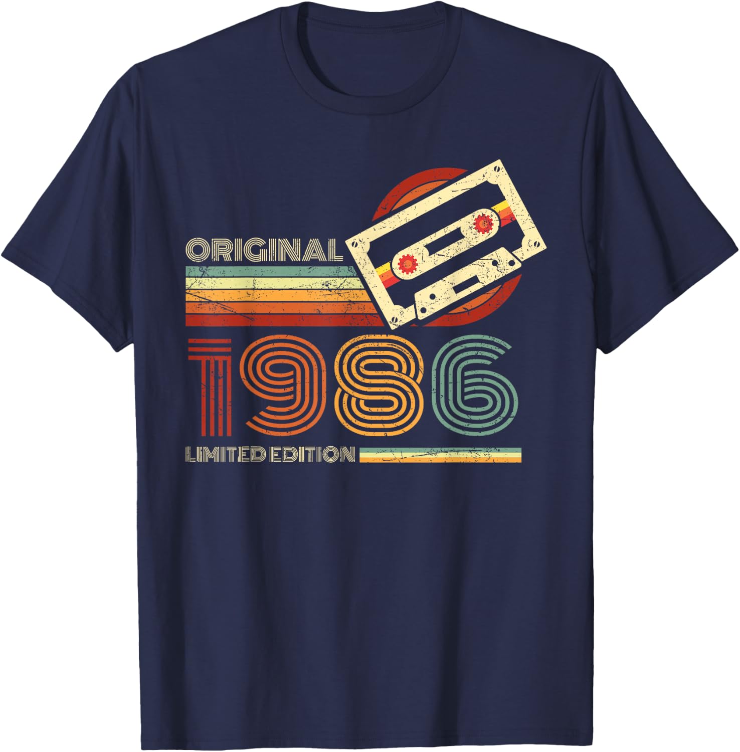 Jahrgang 1986 Retro Geburtstagsshirt zum 40. Geburtstag T-Shirt - T-Shirt | Navy