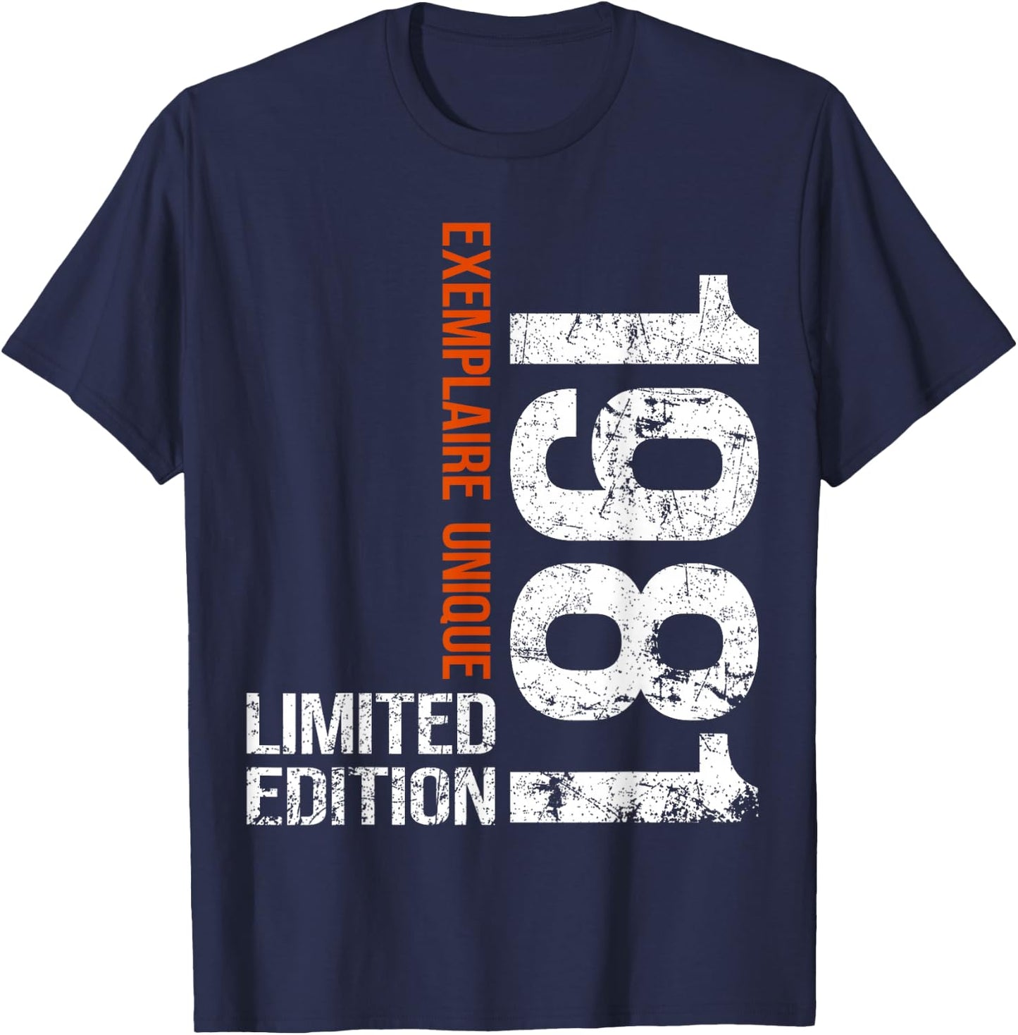 45th Anniversary 1981 Vintage 45 Years Men Vintage 1981 T-Shirt - T-Shirt | Navy