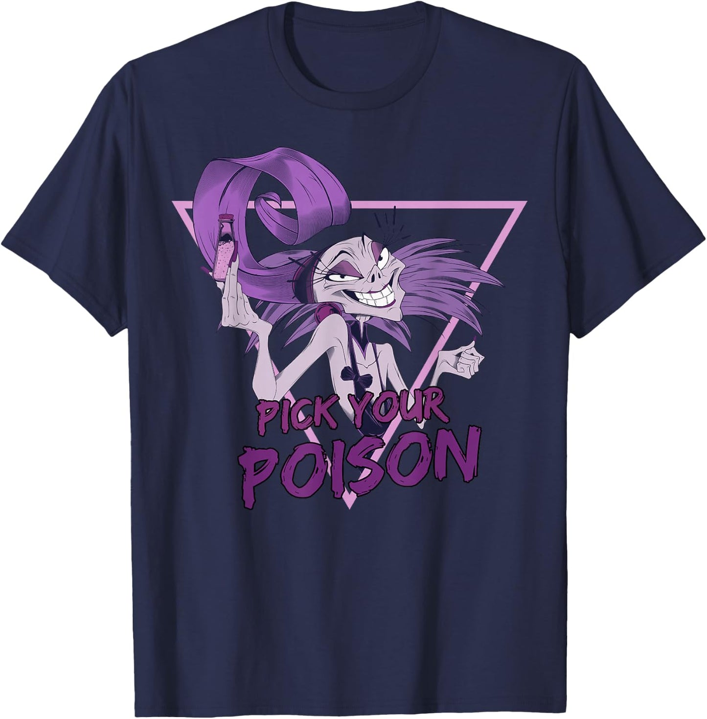 Disney Villains Yzma Pick Your Poison Portrait Small T-Shirt - T-Shirt | Navy