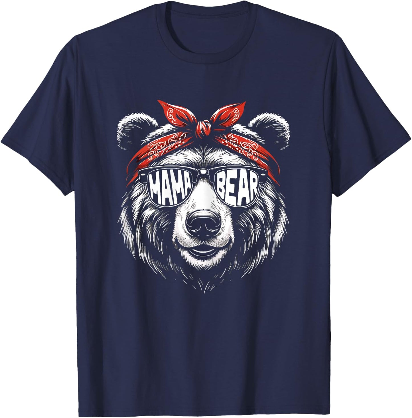 Mama Bear Mother's Day , black T-Shirt - T-Shirt | Navy