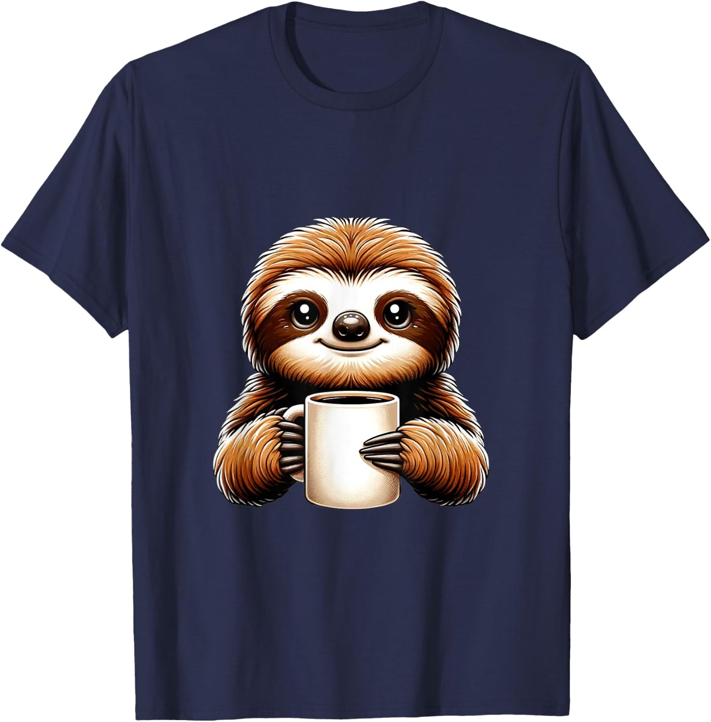 Mr Flash Funny Sloth Design T-Shirt - T-Shirt | Navy
