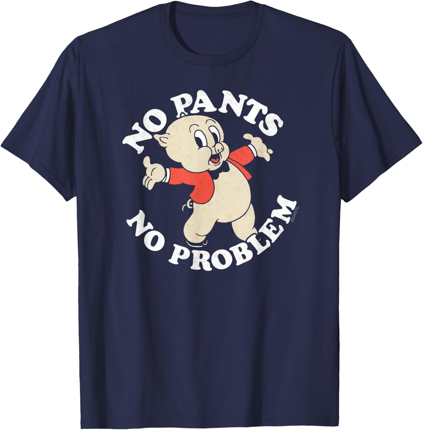 Looney Tunes Porky Pig No Pants T-Shirt - T-Shirt | Navy