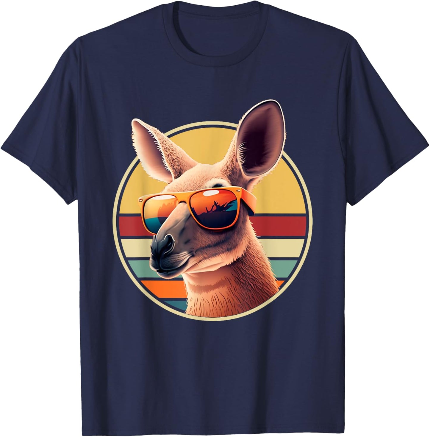 Funny Kangaroo Costume Outfit Retro Vintage Art Kangaroos T-Shirt - T-Shirt | Navy