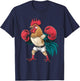 Funny Boxing Chicken With Red Gloves Kids Adults T-Shirt - T-Shirt | Navy