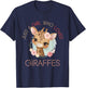 Just A Girl Who Loves Giraffe T-Shirt - T-Shirt | Navy
