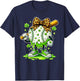 Lucky Softball Girl Shamrock Green Drip for StPatricks Day T-Shirt - T-Shirt | Navy
