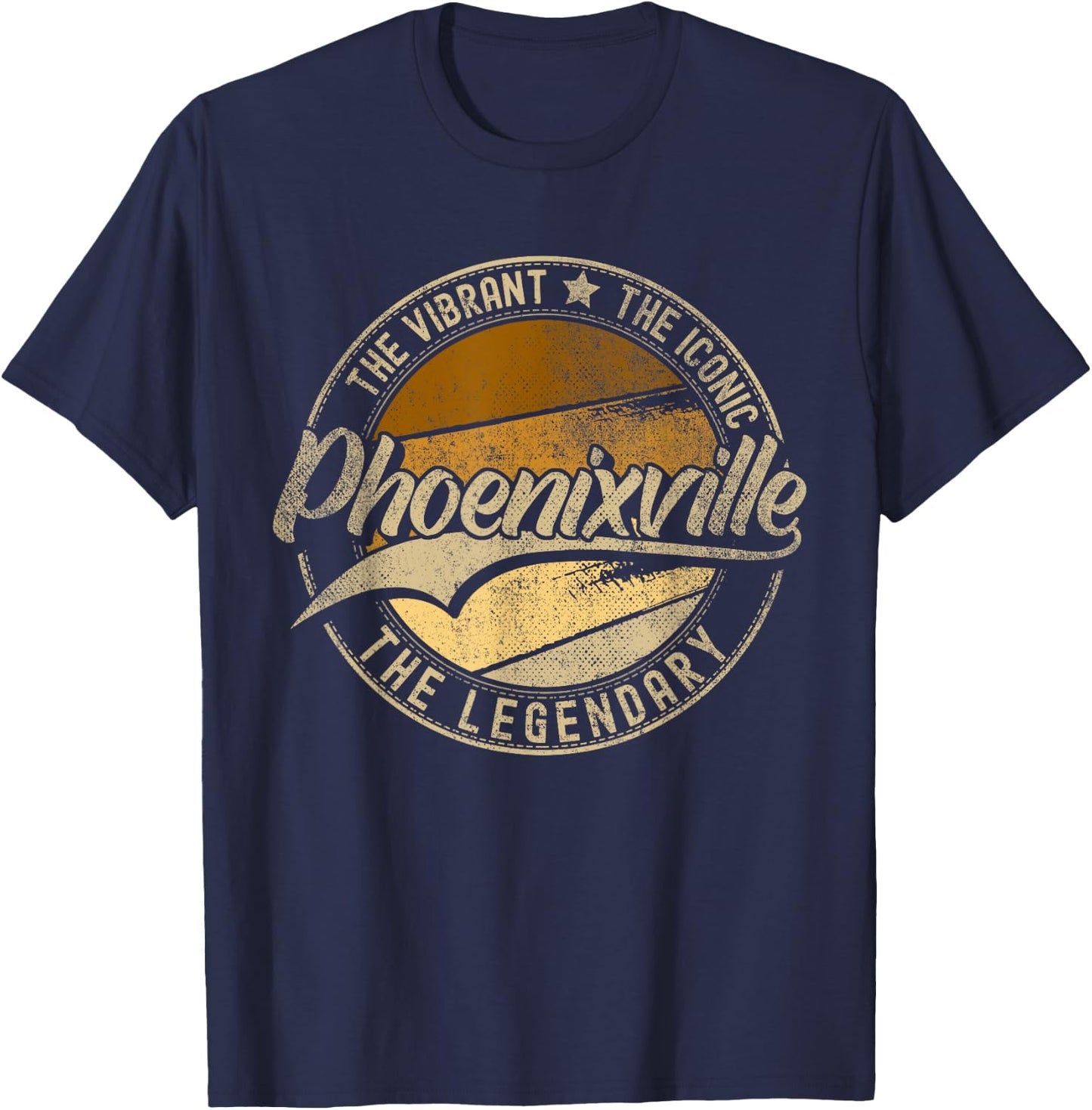 Phoenixville PA | Pennsylvania | Vintage Distressed T-Shirt - T-Shirt | Navy