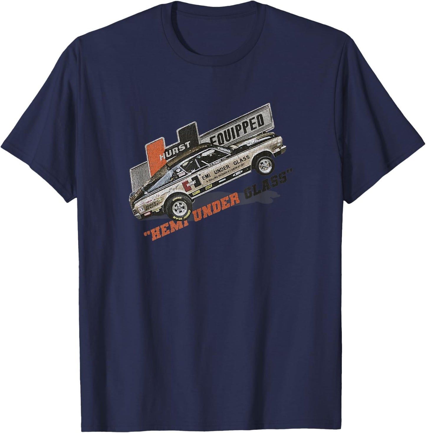Vintage Retro Car Classic Hurst Performance Drag Race T-Shirt - T-Shirt | Navy