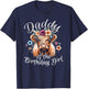 Daddy Of The Birthday Girl Highland Cow T-Shirt - T-Shirt | Navy
