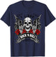 I Love Rock and Roll Rock & Roll Vintage Retro Skeleton Hands T-Shirt - T-Shirt | Navy