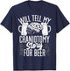 Craniotomy Surgery Recovery Beer Drinking Brain Surgery T-Shirt - T-Shirt | Navy