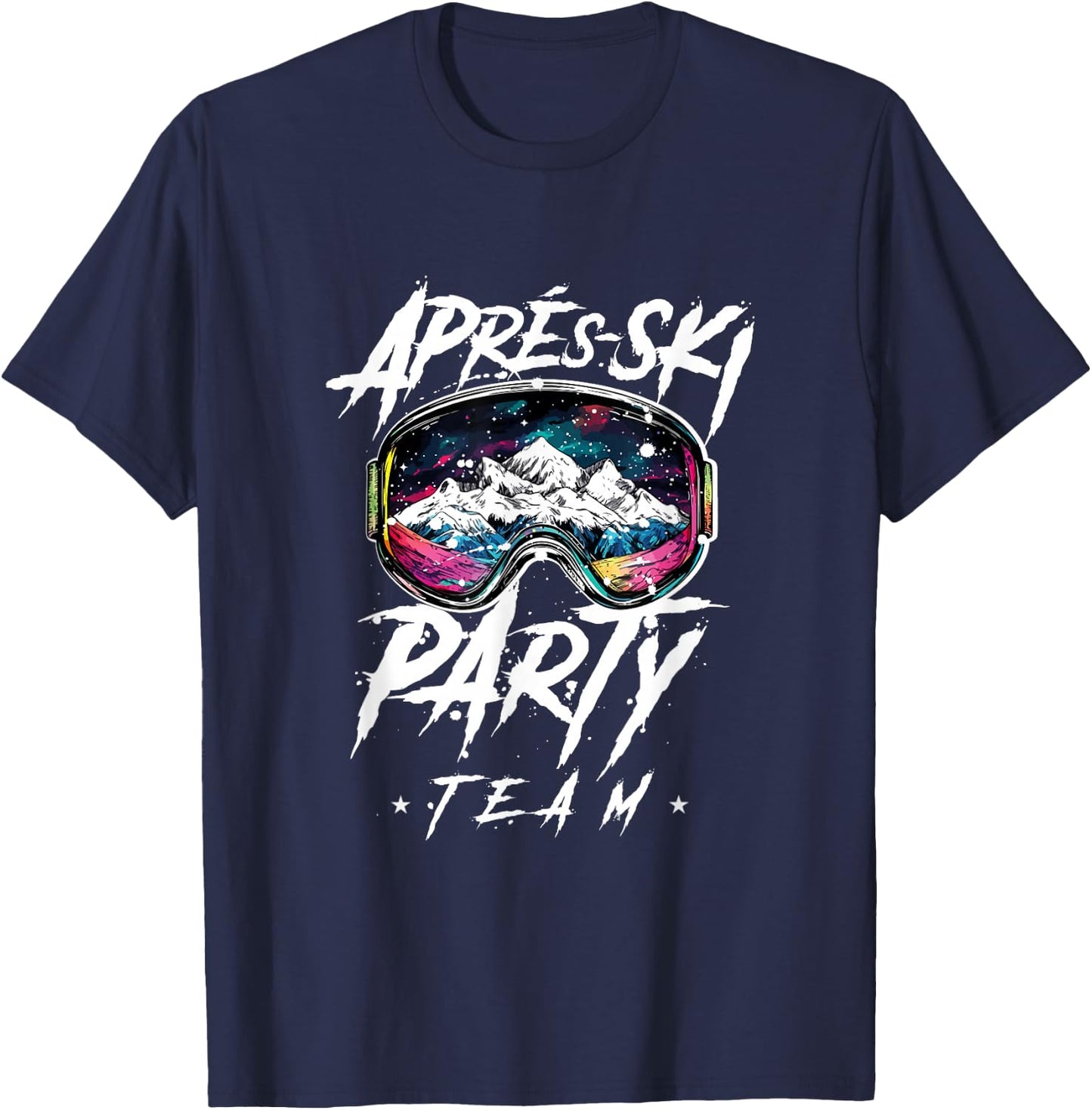 Apres Ski Party Team 2025 | Funny Quote , Black, S T-Shirt - T-Shirt | Navy