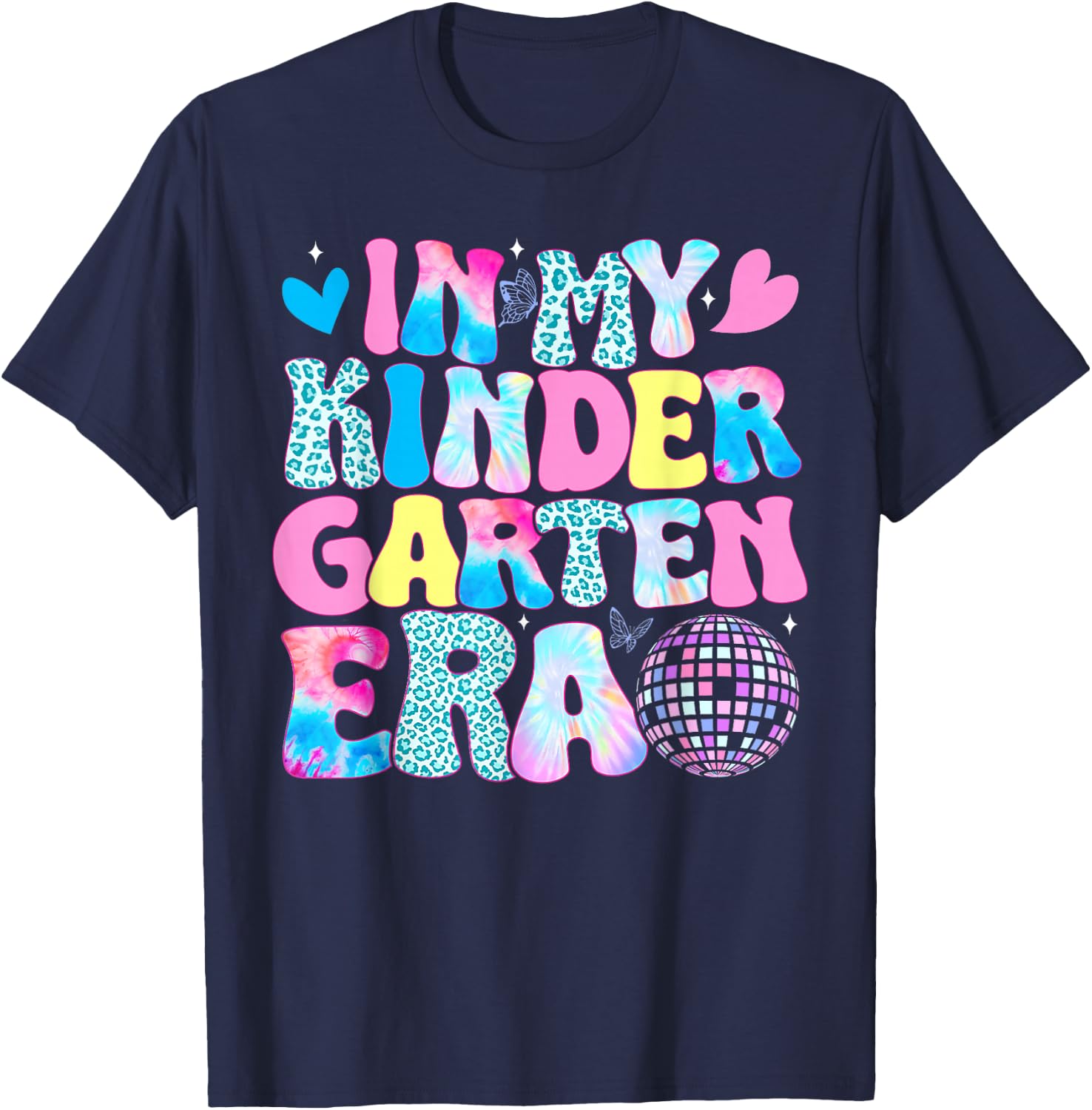 In My Kindergarten Era Girls Boys Teacher Back to School T-Shirt - T-Shirt | Navy