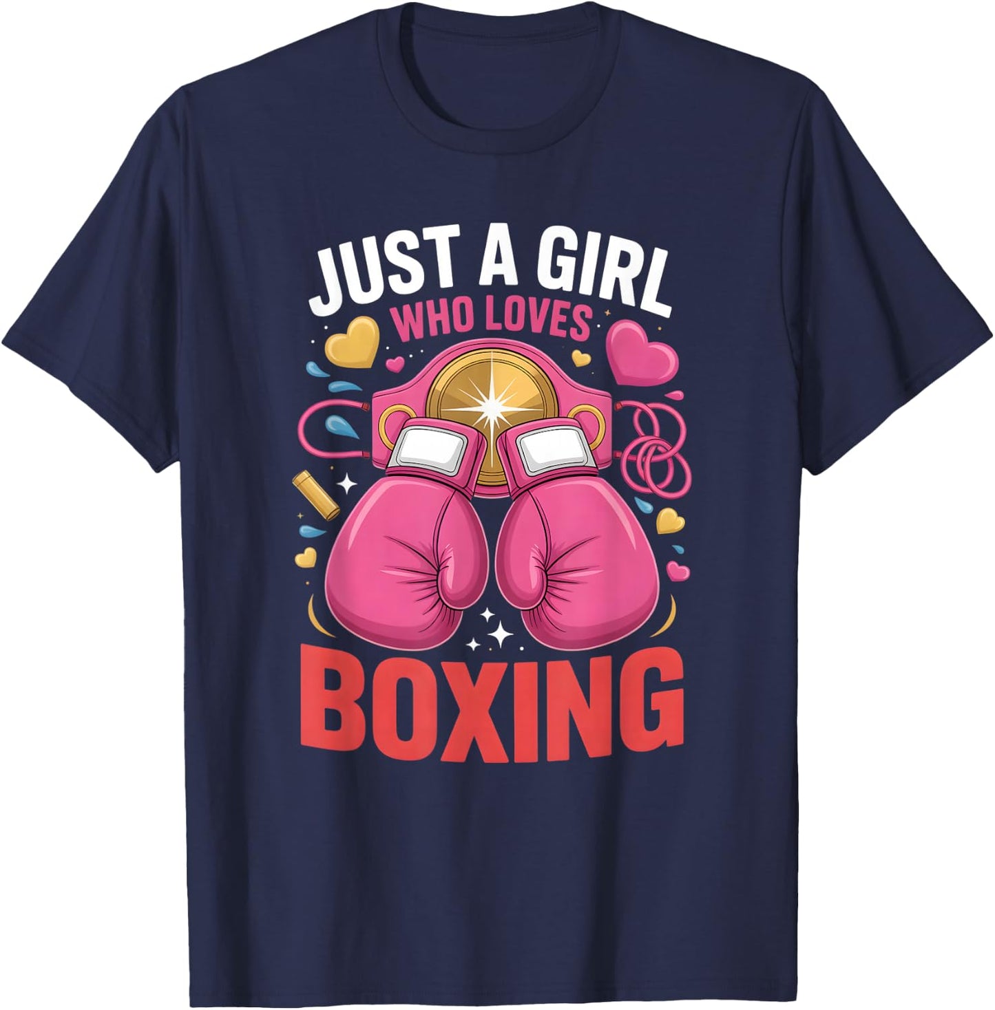 Girls Boxing T-Shirt - T-Shirt | Navy