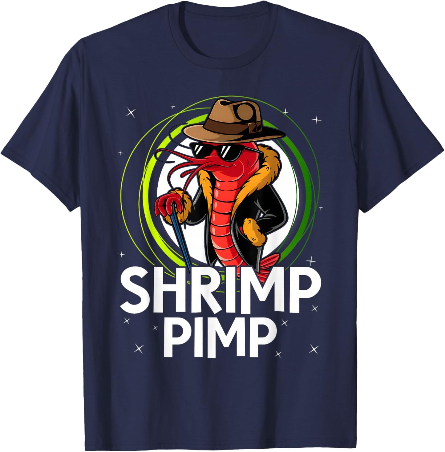Funny Shrimp Lover Aquarist Red Crystal Shrimp Pimp Aquarium T-Shirt - T-Shirt | Navy