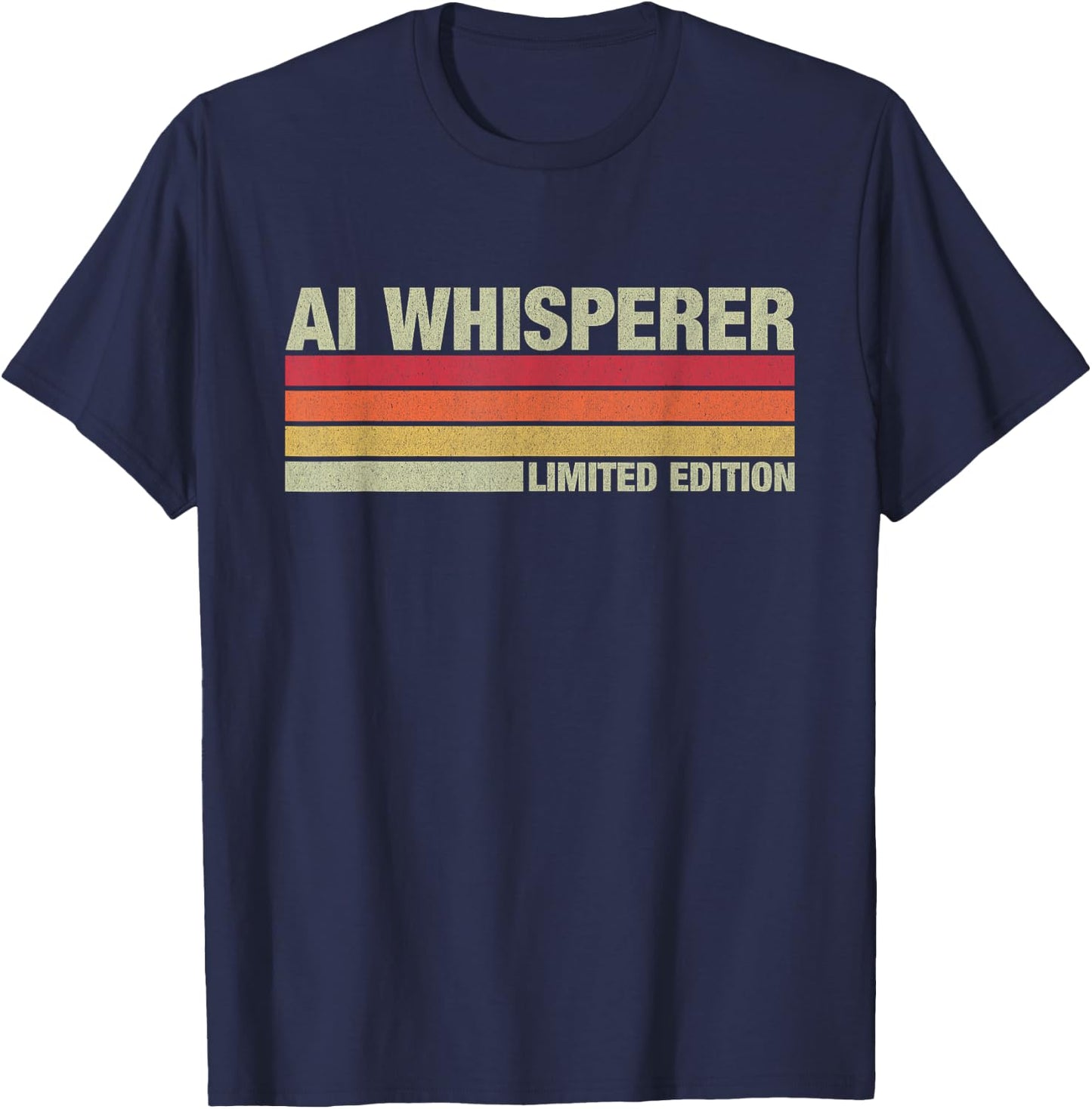 AI Whisperer - Geeky Tech AI Artificial Intelligence , black T-Shirt - T-Shirt | Navy