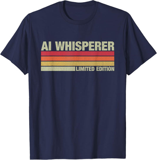 AI Whisperer - Geeky Tech AI Artificial Intelligence , black T-Shirt - T-Shirt | Navy