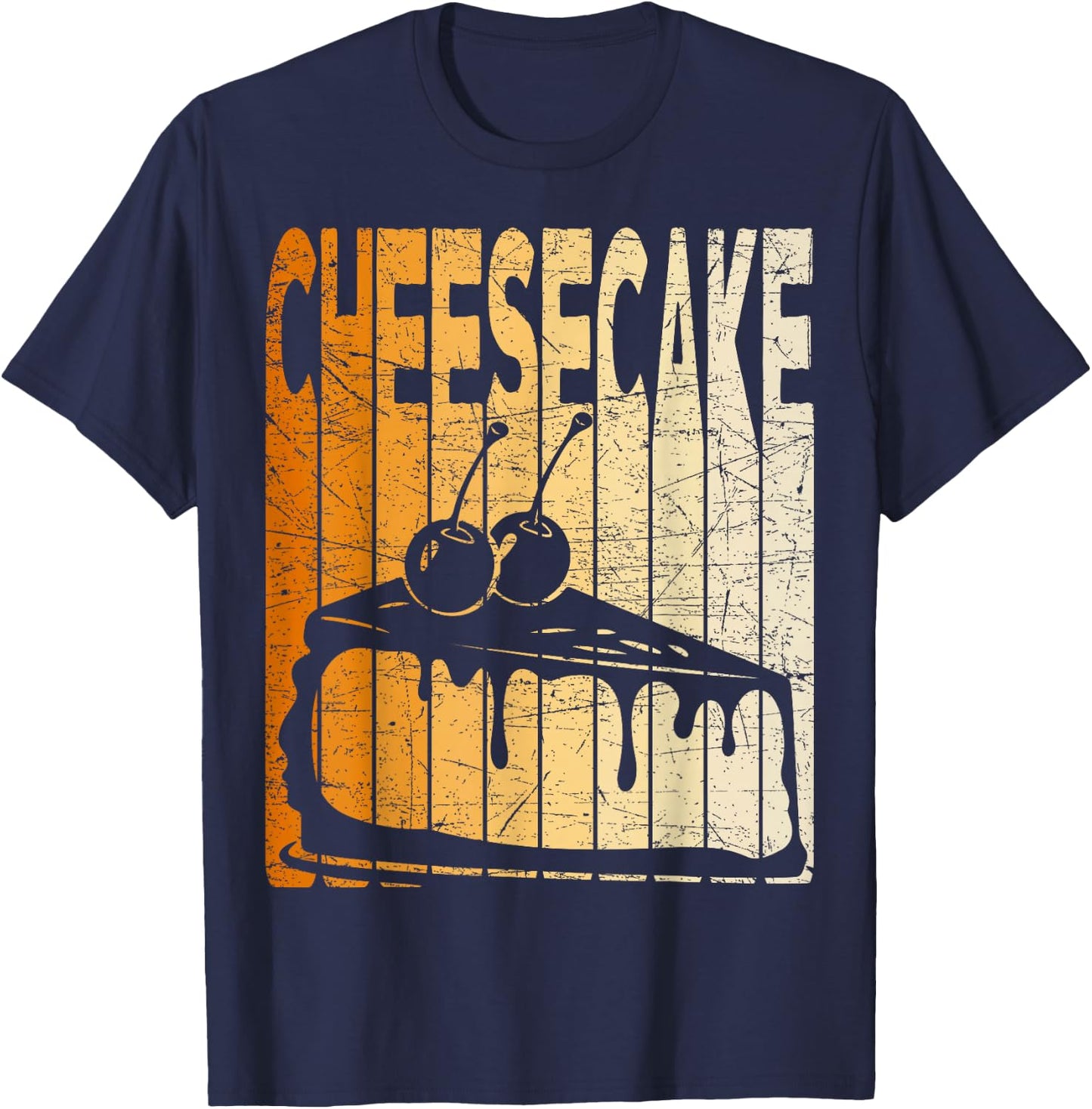 Cheesecake Dessert Vintage T-Shirt - T-Shirt | Navy