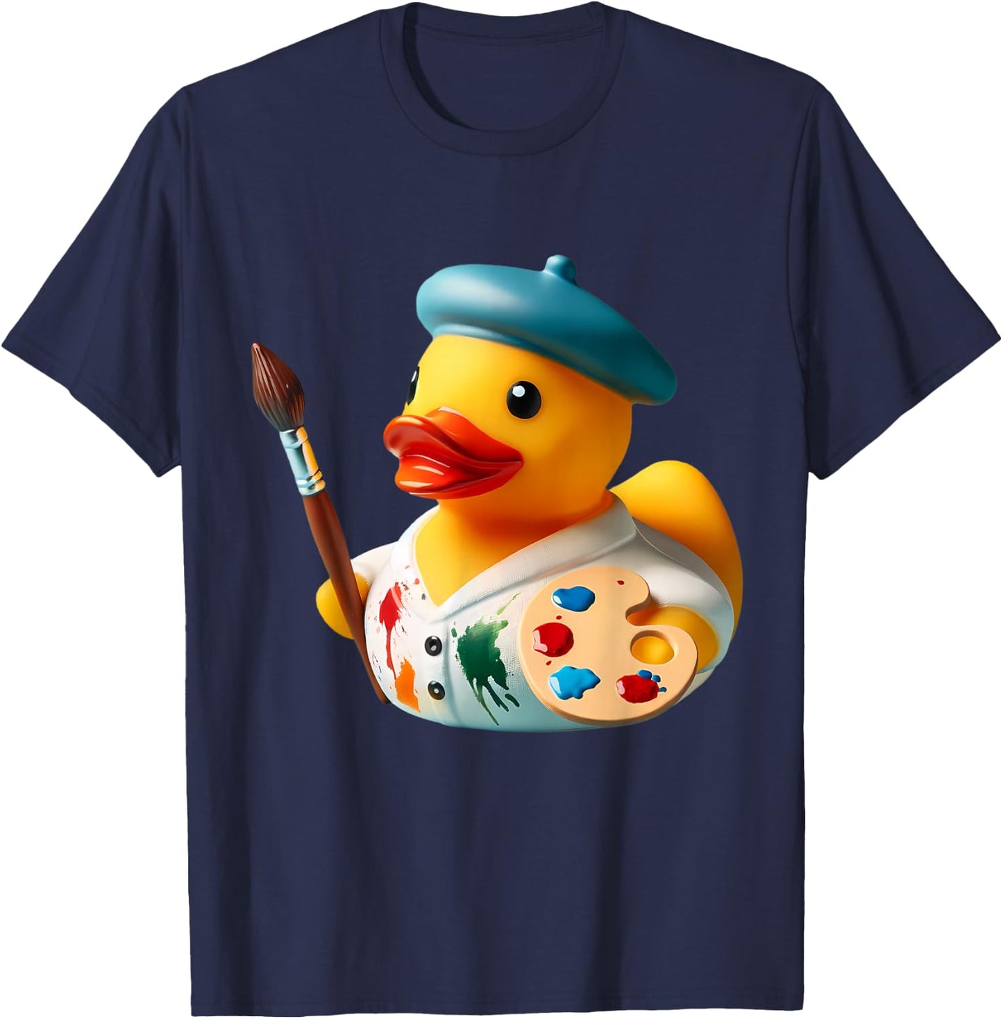 Rubber Duck Artist Painter T-Shirt - T-Shirt | Navy