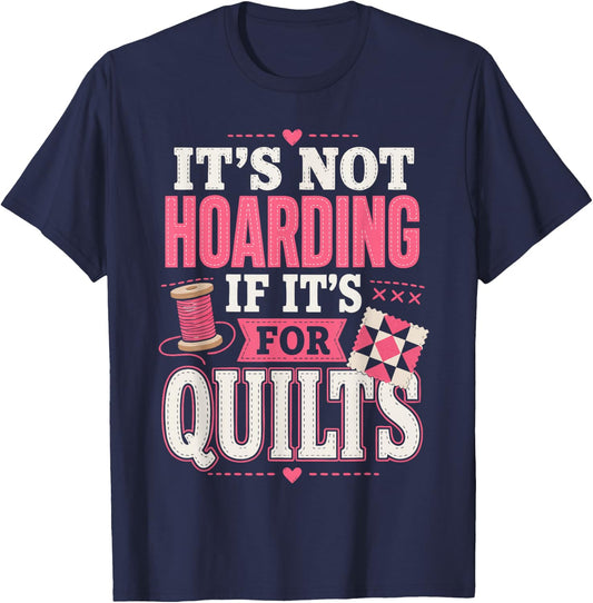 Quilting Mom Sewing Quilter Outdoor Patchwork T-Shirt - T-Shirt | Navy