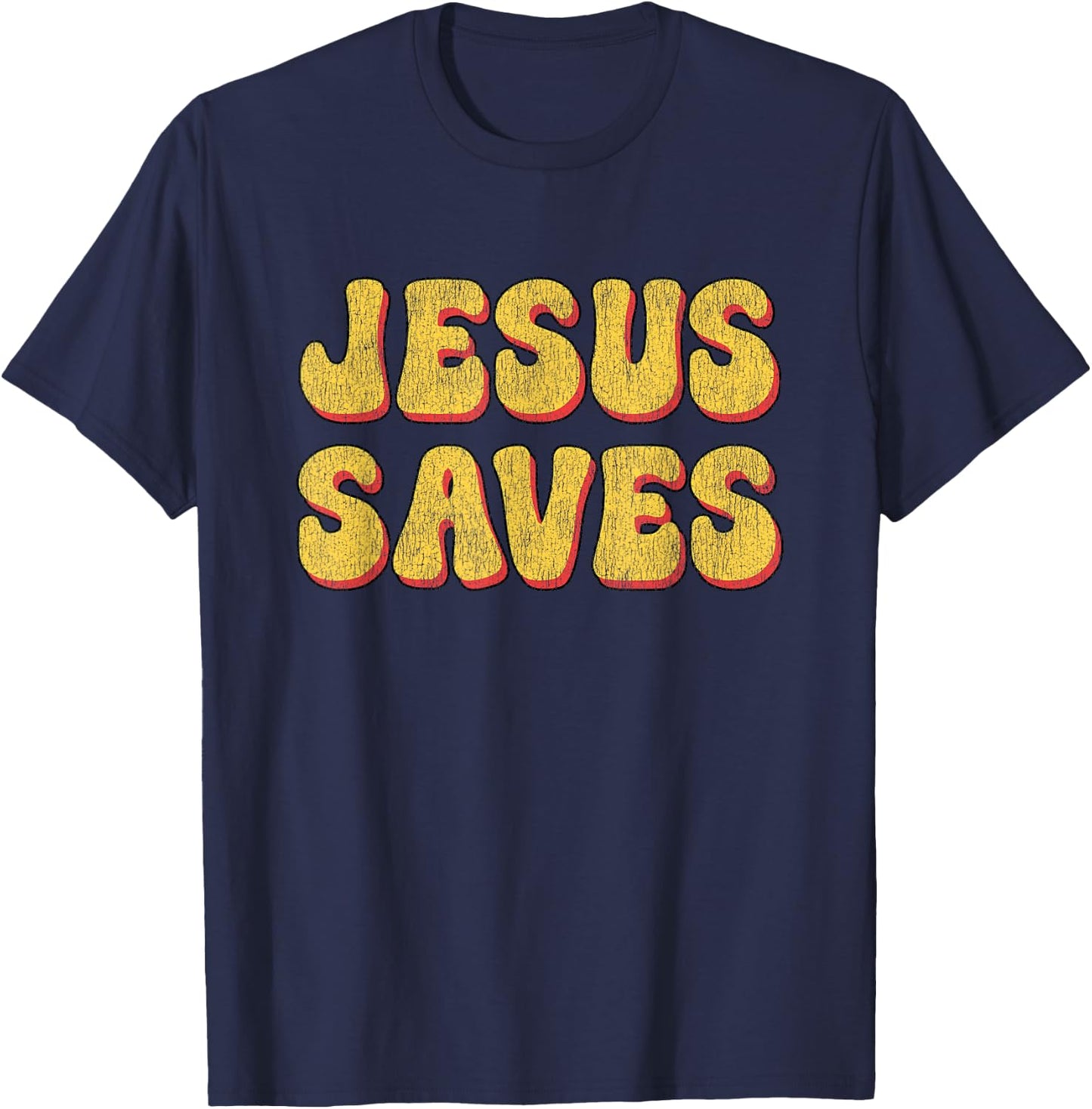 Jesus Saves - Popular Christian Faith Quote God Bible Christ T-Shirt - T-Shirt | Navy