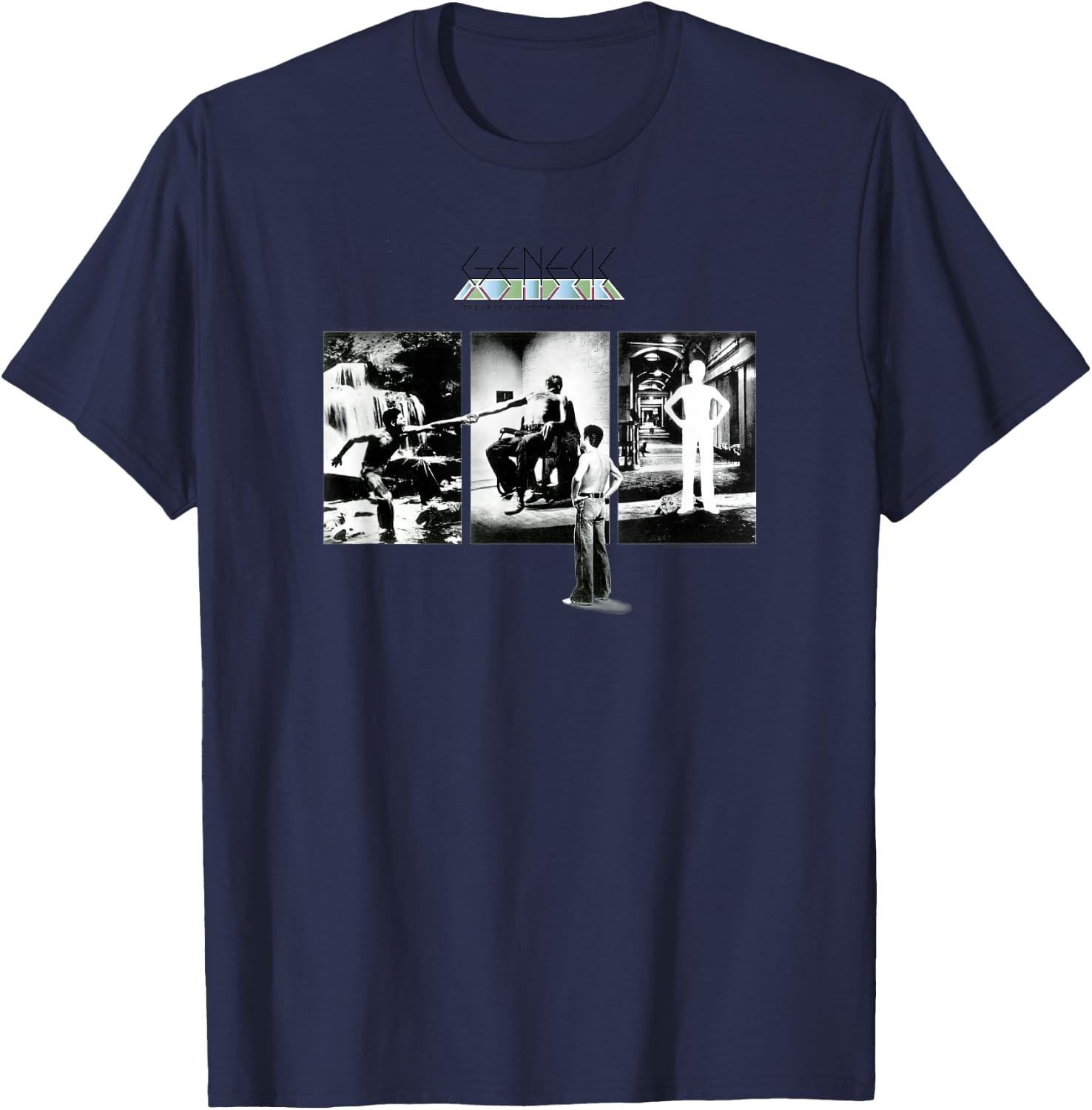 Genesis The Lamb Lays Down on Broadway , grey, S T-Shirt - T-Shirt | Navy