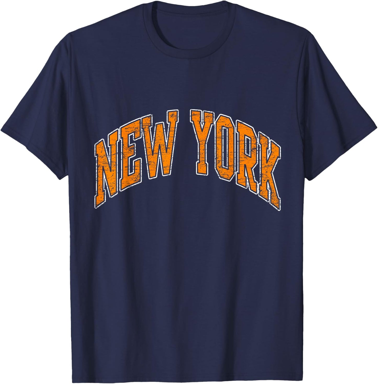 New York Vintage Retro Varsity Men Girl Women Kids Adult T-Shirt - T-Shirt | Navy