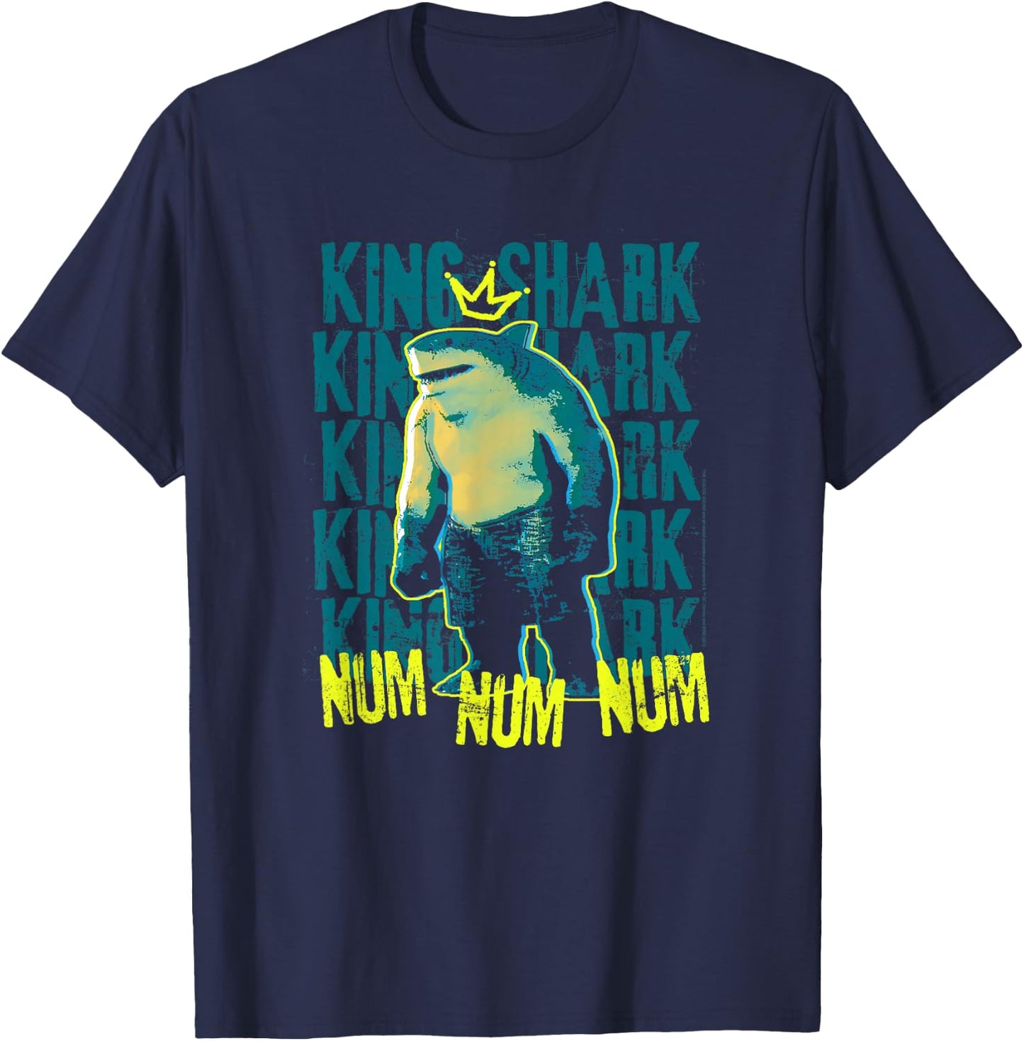 Suicide Squad King Shark Hero Num Num T-Shirt - T-Shirt | Navy