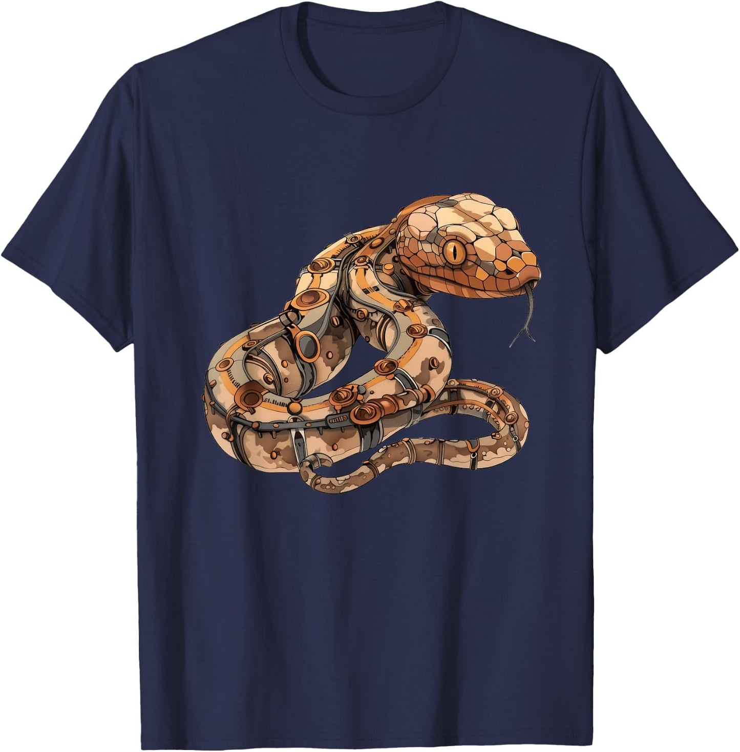 Copperhead Snake Steampunk T-Shirt - T-Shirt | Navy