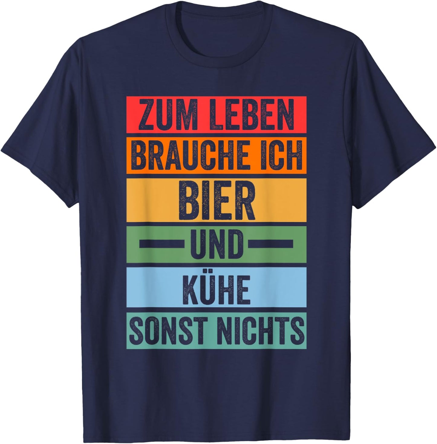 Beer Cow Farm Cow Farmer Beef Cows , black T-Shirt - T-Shirt | Navy
