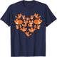 Fox Girls Kids Heart Gifts Poses Cute Fox T-Shirt - T-Shirt | Navy