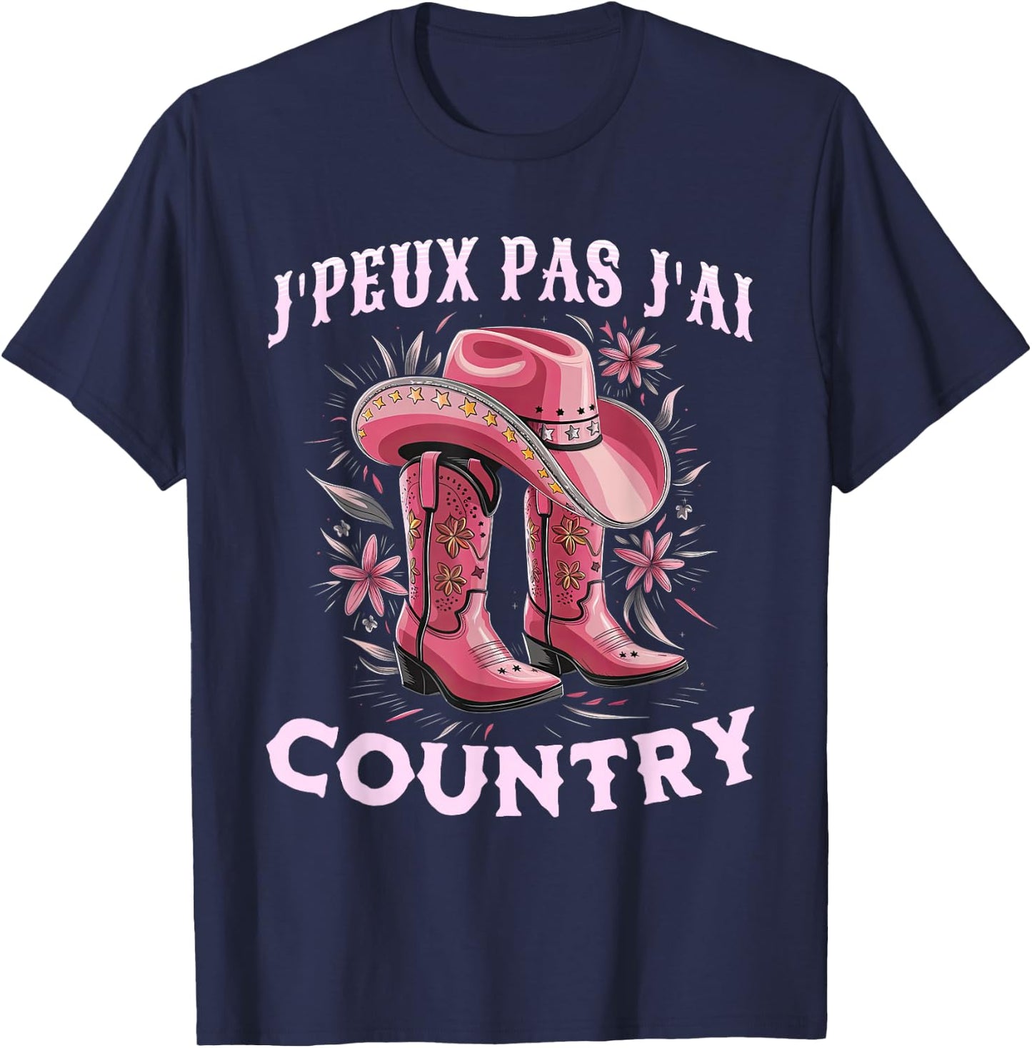 Women's Country Humour Dance Country Western T-Shirt - T-Shirt | Navy