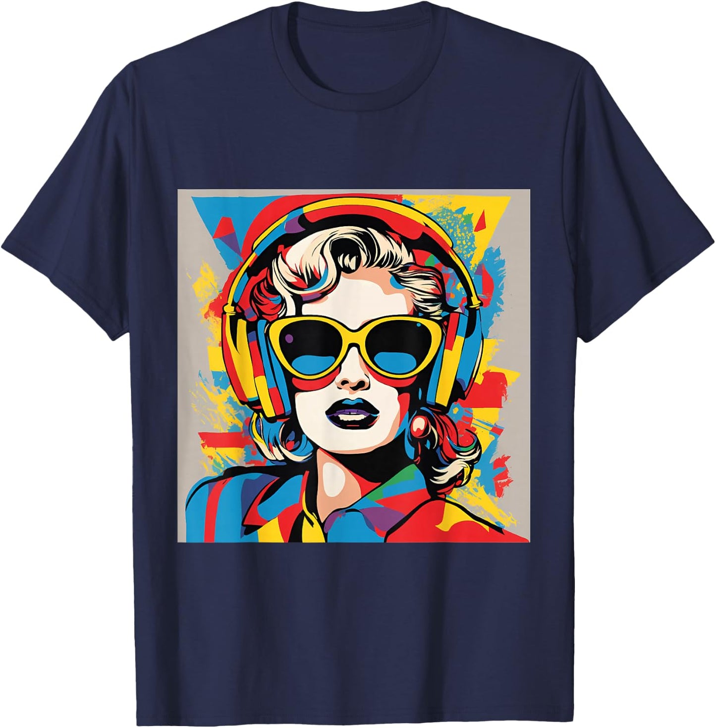 Retro Pop Art Style T-Shirt - T-Shirt | Navy