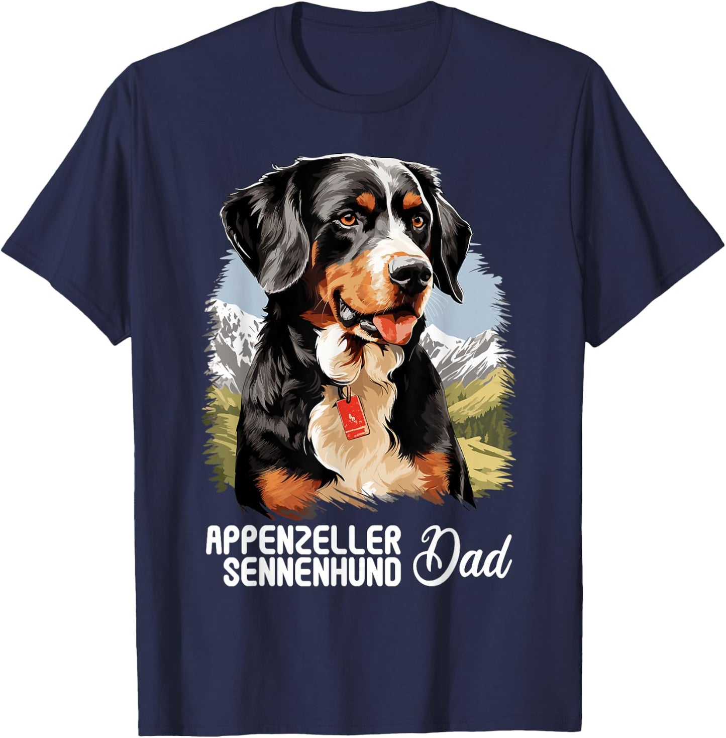 Appenzeller Sennenhund Dad Hund Appenzeller Sennenhund T-Shirt - T-Shirt | Navy