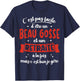 Retired Gift Humour Birthday Beau Gosse Retirement , Black, S T-Shirt - T-Shirt | Navy