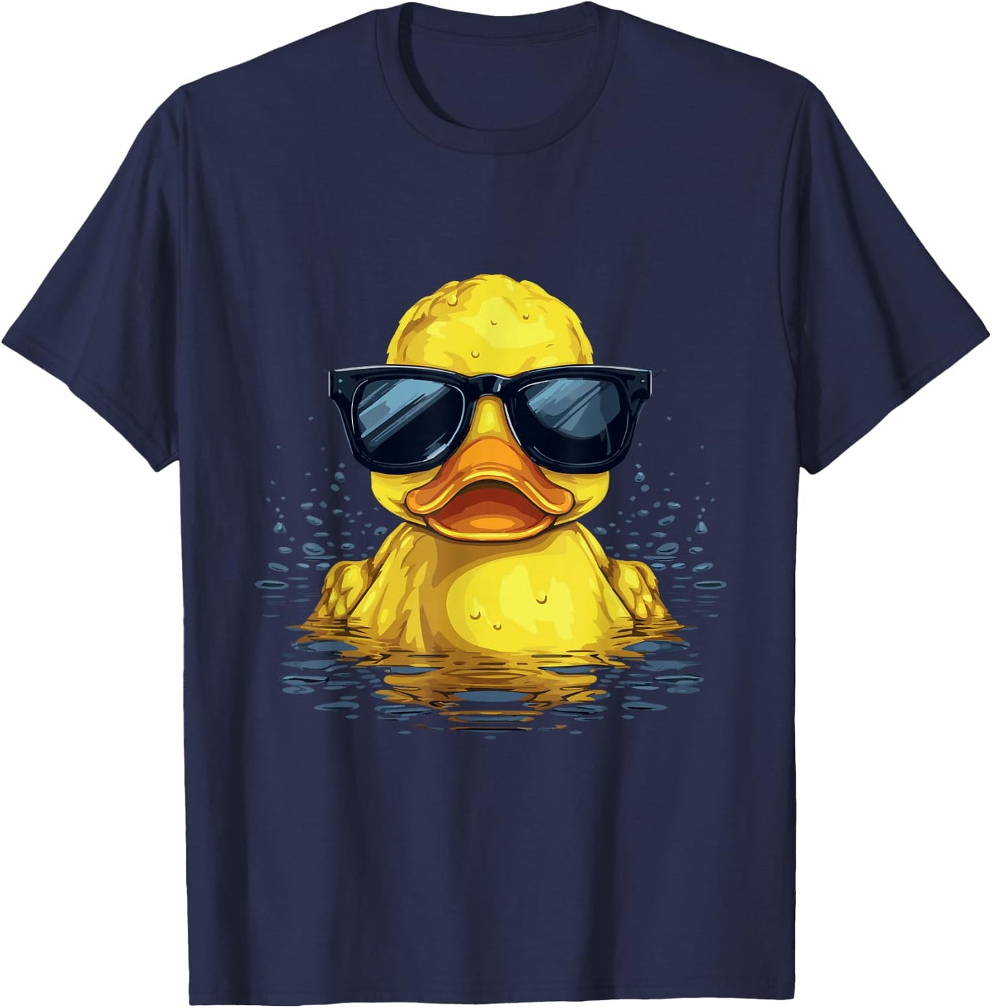 Rubber Duck with Crown Squeaky Duck , black T-Shirt - T-Shirt | Navy