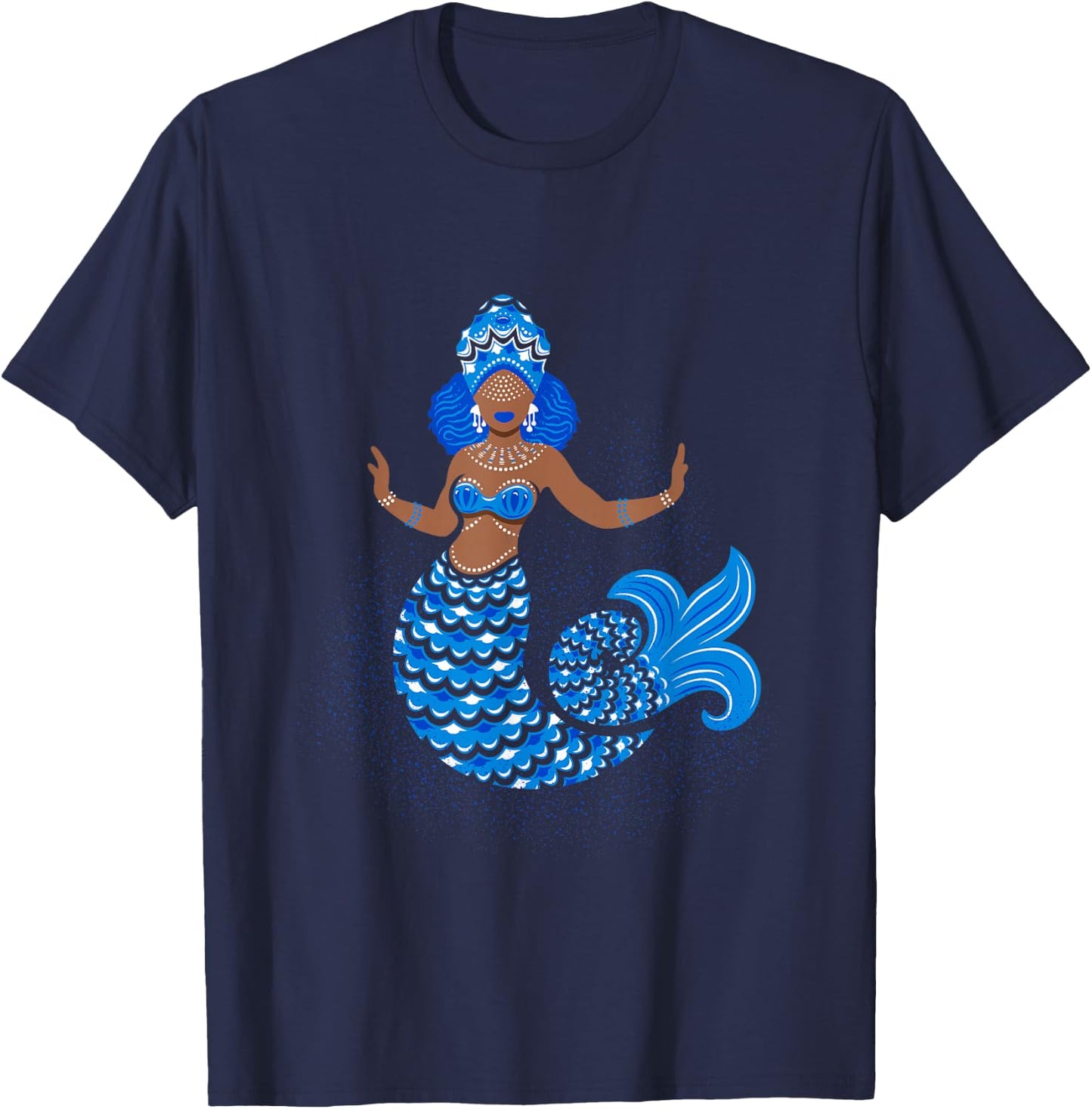 Yemaya | Yemoja | Yemanja | Iemanja African Goddess T-Shirt - T-Shirt | Navy