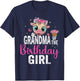 Grandma Of The Birthday Girl Shirt Cow 1 St Birthday Girl T-Shirt - T-Shirt | Navy