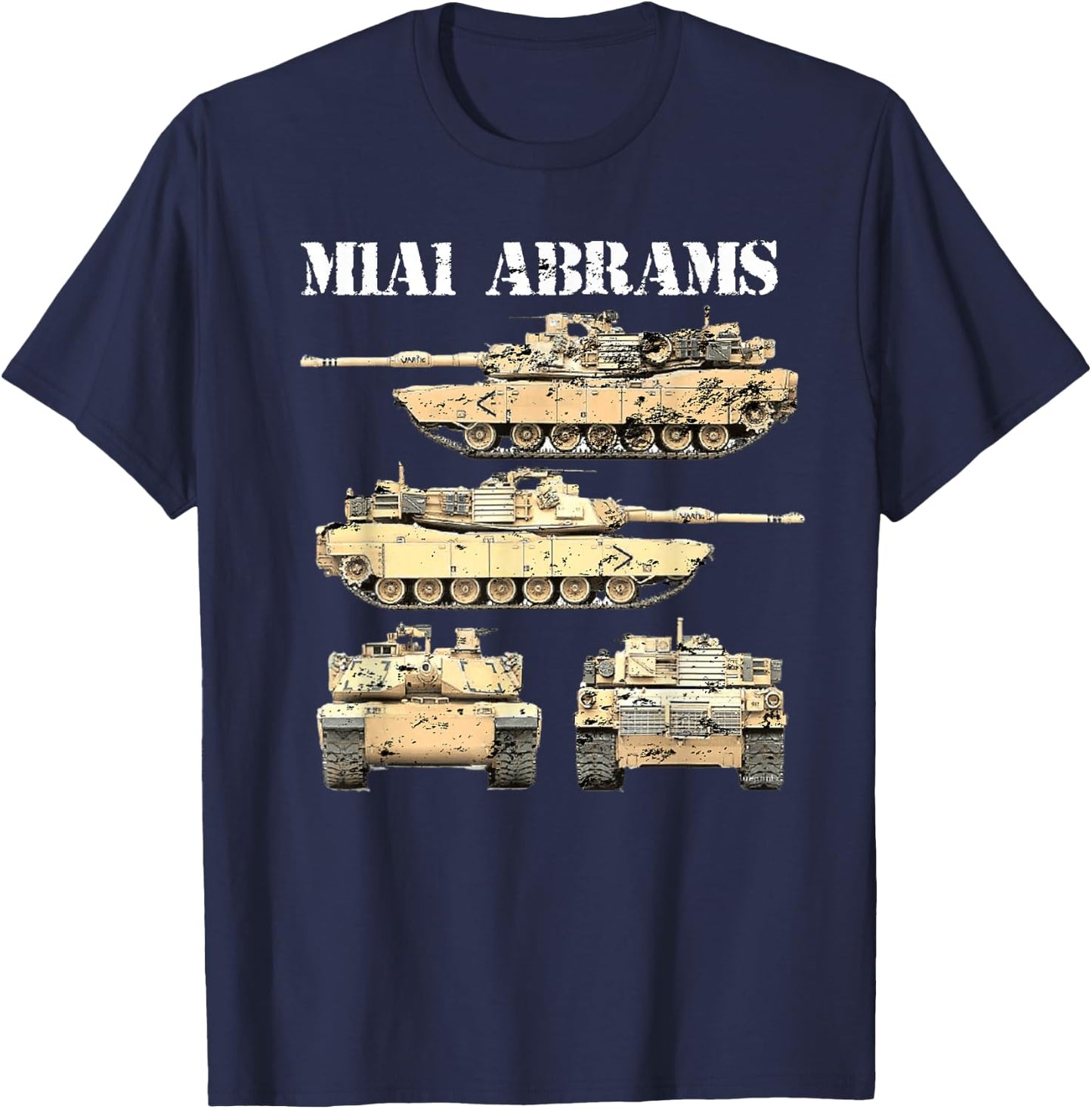 M1A1 Abrams Battle Tank Driver US Army Tanks Enthusiast T-Shirt - T-Shirt | Navy