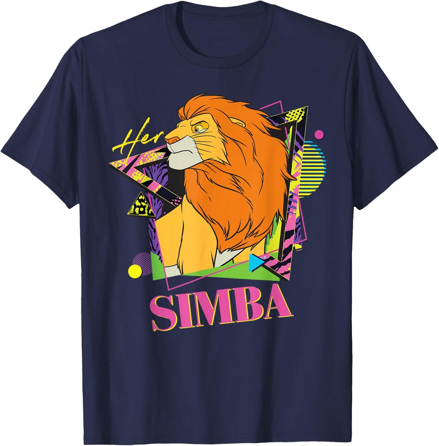 Disney The Lion King Retro '90s Couples Matching Her Simba , black T-Shirt - T-Shirt | Navy