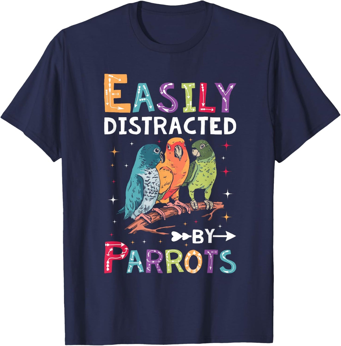 Funny Quaker Parrot Lover Graphic & Cute Parrot T-Shirt - T-Shirt | Navy