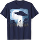 UFO Cow Abduction Funny Sci Fi Alien Space T-Shirt - T-Shirt | Navy