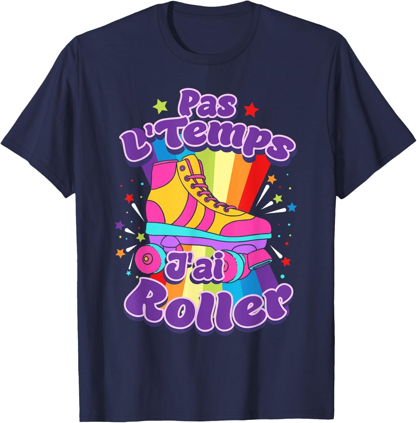 Roller Skates Rollerskate Roller , Black, S T-Shirt - T-Shirt | Navy