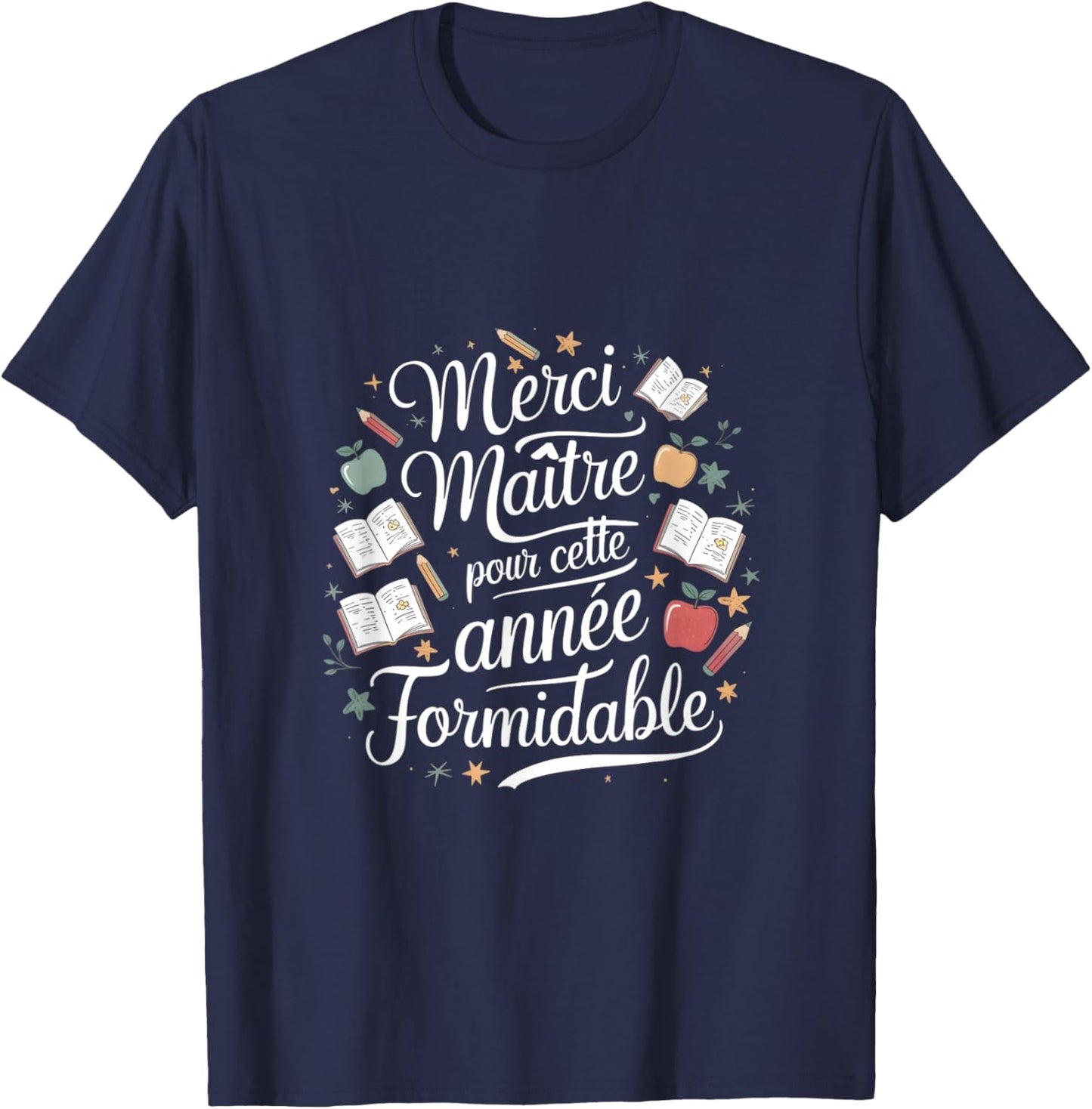 Thank you master for this year great teacher school , Black, S T-Shirt - T-Shirt | Navy