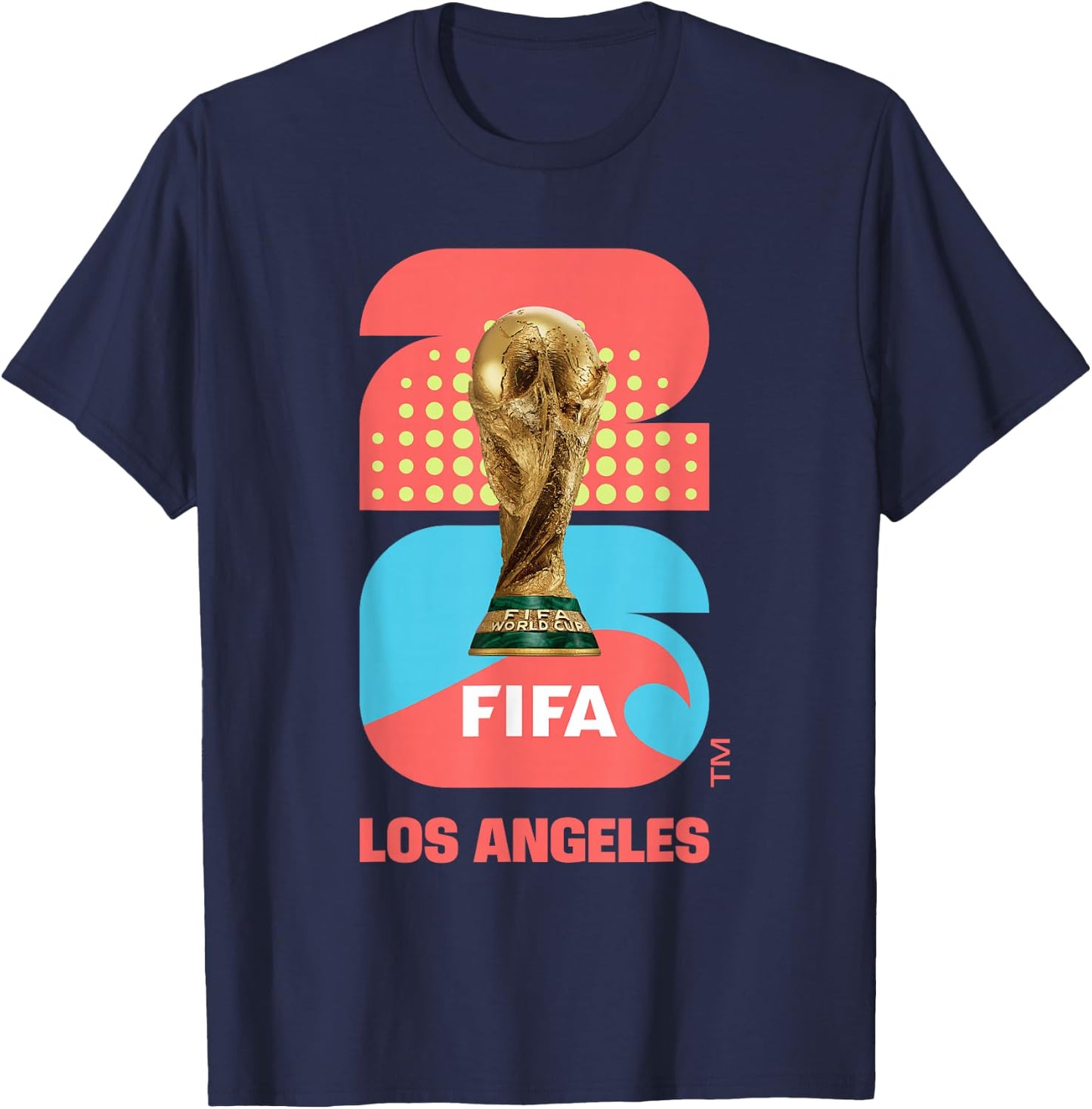 FIFA World CUP26 Los Angeles Trophée Couleur T-Shirt - T-Shirt | Navy