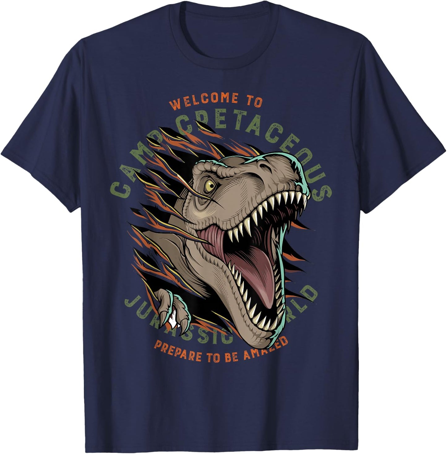 Jurassic World: Camp Cretaceous Welcome T-Rex T-Shirt - T-Shirt | Navy