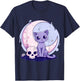 Goth Pastel Cute Creepy Kawaii Cat Kitten T-Shirt - T-Shirt | Navy