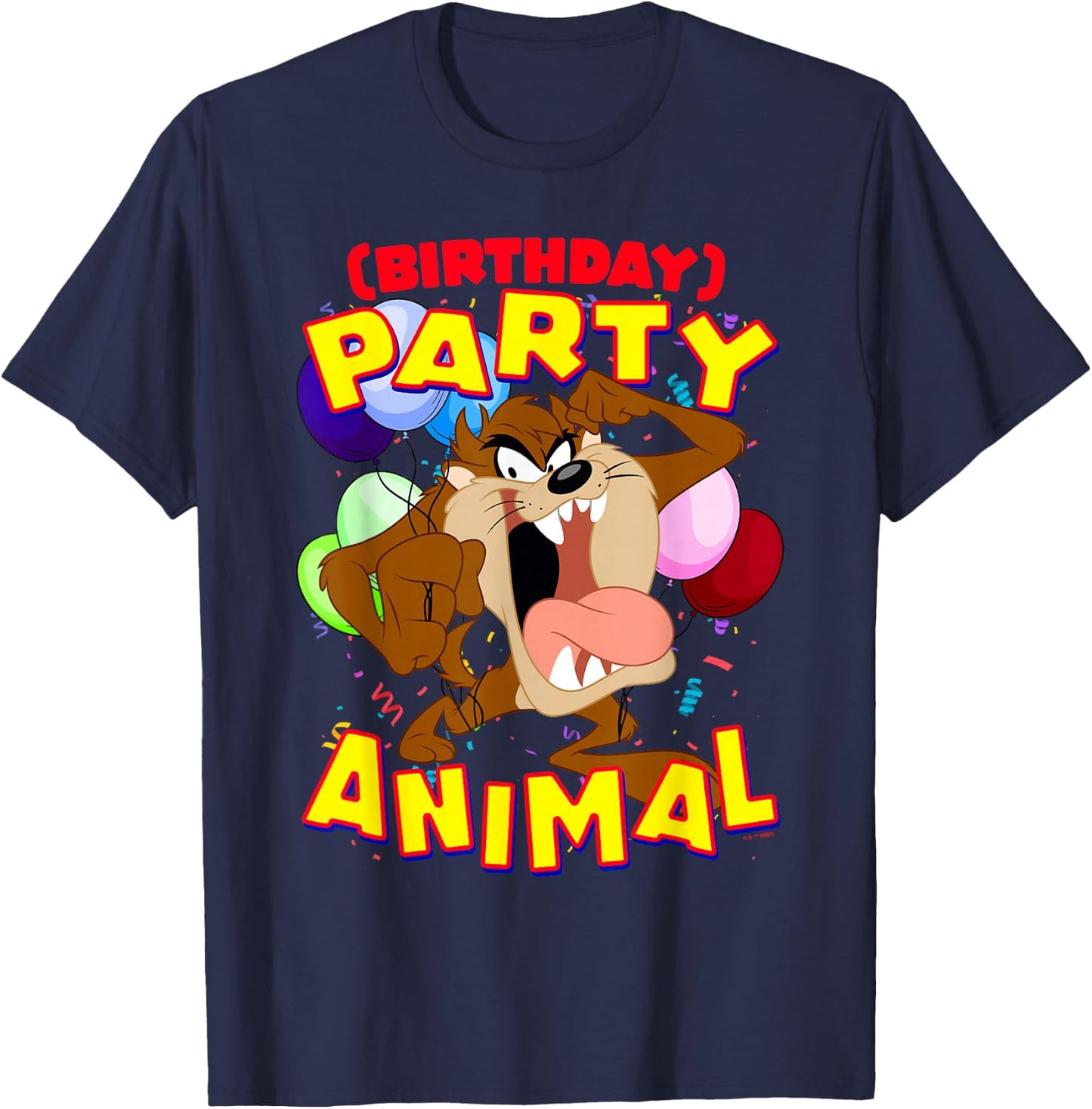 Looney Tunes Taz Birthday Party Animal T-Shirt - T-Shirt | Navy