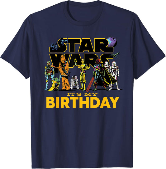 Star Wars Classic Characters Party Matching It's My Birthday T-Shirt - T-Shirt | Navy
