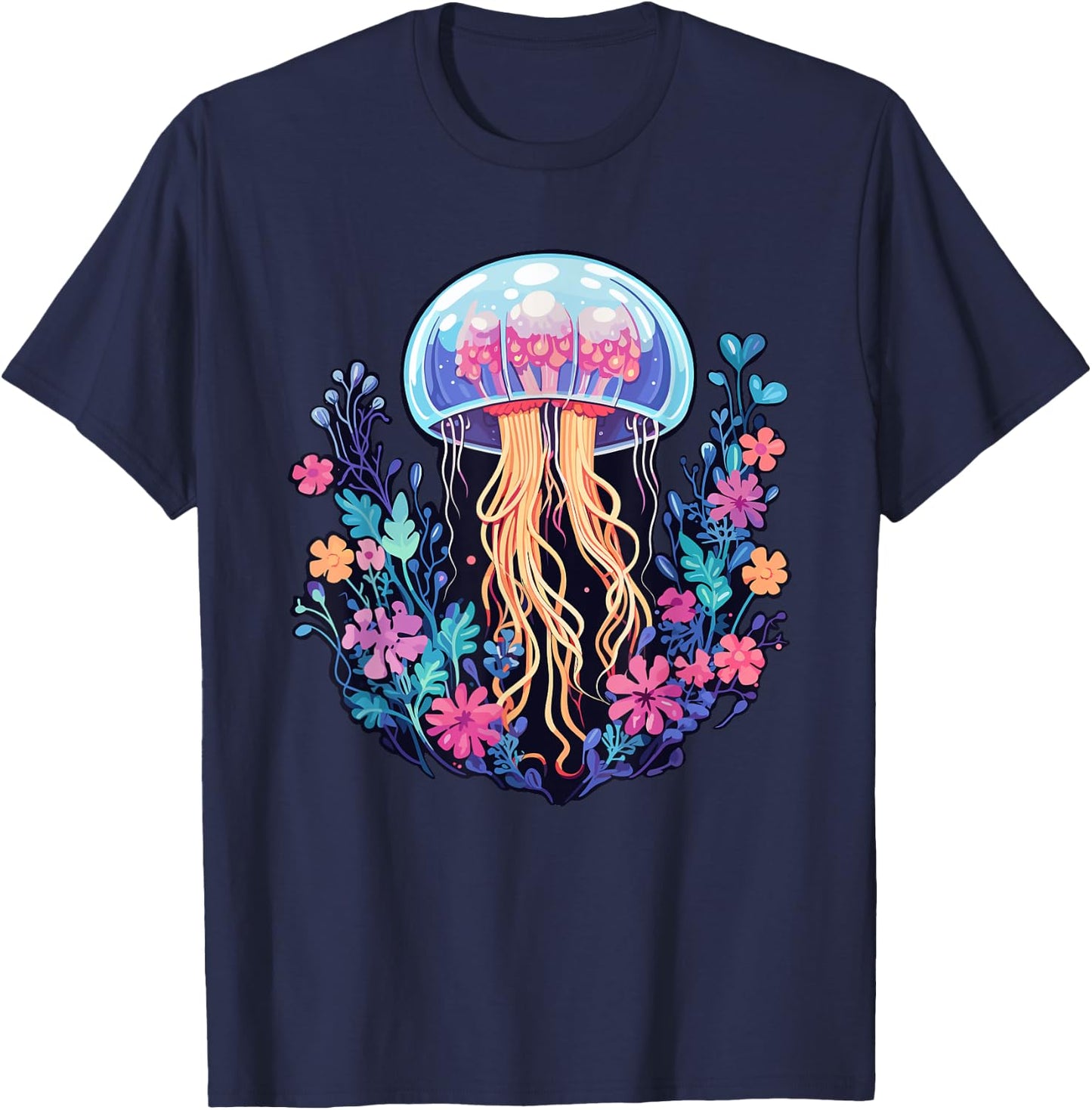 Cute Jellyfish Costume Jelly Fish Sea Ocean Girls T-Shirt - T-Shirt | Navy